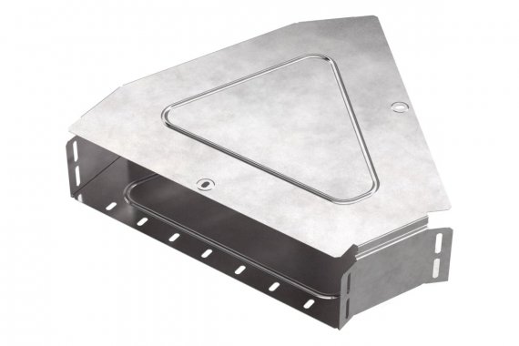 Фотография товара 'Промрукав PR16.0615 Угол горизонтальный 45 градусов с крышкой Стандарт 400х100'