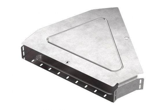 Фотография товара 'Промрукав PR16.0617 Угол горизонтальный 45 градусов с крышкой Стандарт 500х80'