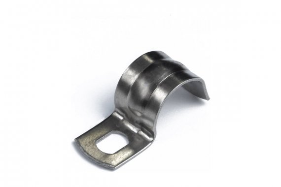 Фотография товара 'Промрукав PR08.20777 Скоба металлическая однолапковая СМО(INOX) d14-15 мм'