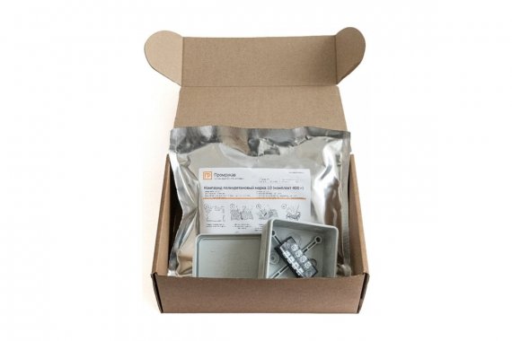 Фотография товара 'Промрукав PR80.0174 Коробка распределительная двухкомпонентная (HF) сечение до 1,5 мм?, 80х80х40'