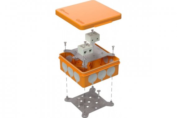 Фотография товара 'Промрукав 60-0303-FR10.0-4 Коробка огнестойкая для о/п двухкомпонентная 100х100х40'