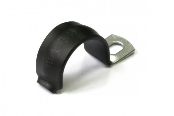 Фотография товара 'Промрукав PR08.6008 Скоба металлическая однолапковая с полимерным покрытием СМО-П d19-20 мм'