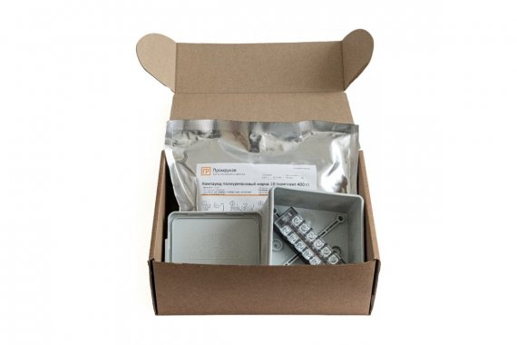 Фотография товара 'Промрукав PR80.0178 Коробка распределительная двухкомпонентная (HF) сечение до 2,5 мм?, 100х100х50'