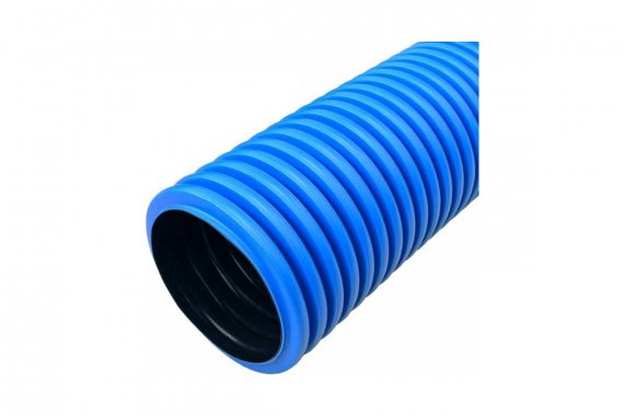 Фотография товара 'Промрукав PR15.01056 Труба гофрированная двустенная ПНД жесткая тип 1250 (SN18) синяя d160 мм'
