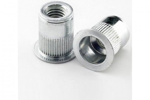 Фотография товара 'Промрукав PR08.3525 Заклепка резьбовая, стальная оцинкованная цилиндр, М6х1,0х16,0'