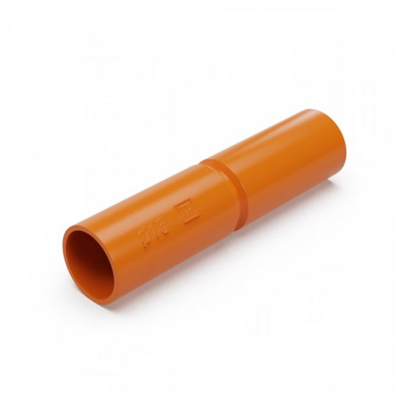 Фотография товара 'Промрукав PR13.02463 Патрубок-муфта оранжевая d16 мм'