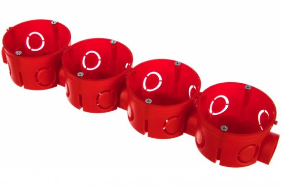 Фотография товара 'Промрукав Коробка установочная 80-0500С безгалогенная (HF) 68х42 с саморезами , 80-0500С'