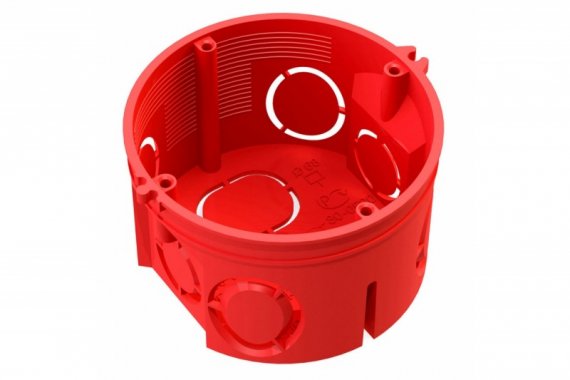 Фотография товара 'Промрукав Коробка установочная 80-0501С безгалогенная (HF) 68х42 с саморезами без соединителя, 80-0501С'