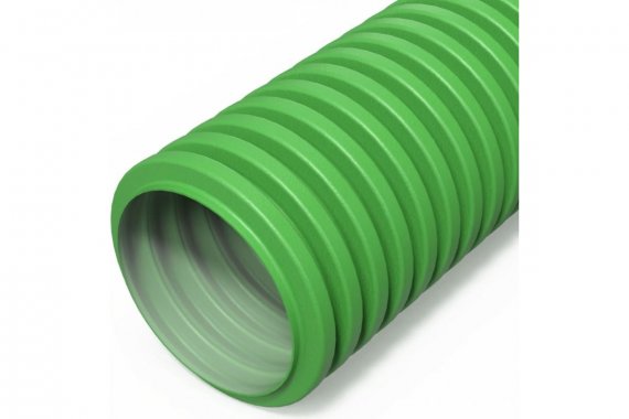 Фотография товара 'Промрукав PR15.0297 Труба гофрированная двустенная ПНД гибкая вентиляционная'