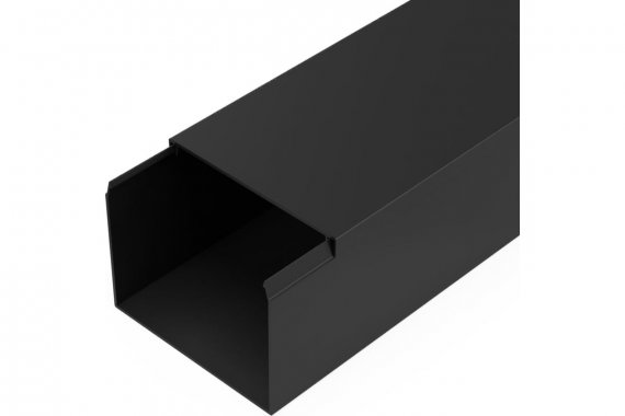 Фотография товара 'Промрукав PR03.0220 Кабель-канал черный 2-й замок в п/э 80х60 мм'