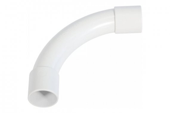 Фотография товара 'Промрукав PR13.0466 Соединитель угловой белый d25 мм'