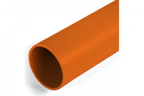 Фотография товара 'Промрукав PR03.0254 Труба жесткая ПВХ 2-х метровая легкая оранжевая d20 мм'