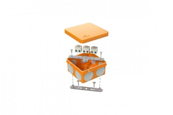 Фотография товара 'Промрукав 60-0210-FR6.0-6 Коробка огнестойкая для о/п двухкомпонентная 80х80х40'