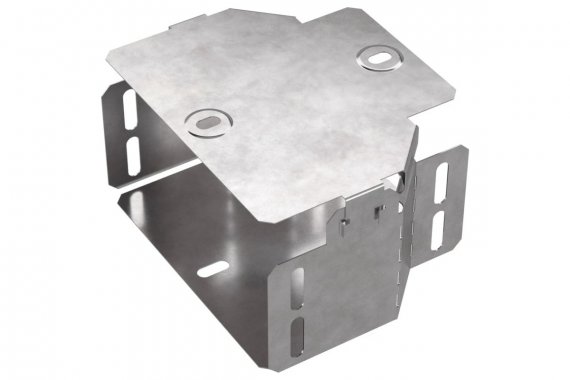 Фотография товара 'Промрукав PR16.0469 Переходник симметричный с крышкой Стандарт 150х100х80'