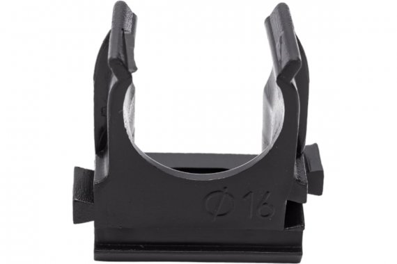 Фотография товара 'Промрукав PR13.0394 Крепёж-клипса для труб черная д16'