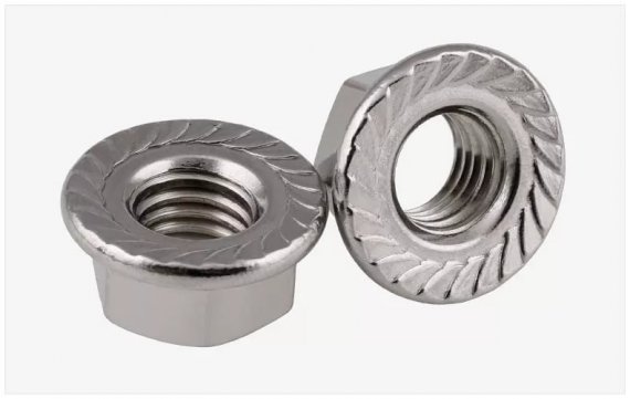 Фотография товара 'Промрукав PR08.3887 Гайка с насечкой оцинкованная, препятствующая откручиванию М12'