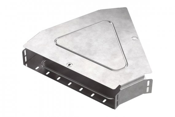 Фотография товара 'Промрукав PR16.0614 Угол горизонтальный 45 градусов с крышкой Стандарт 400х80'