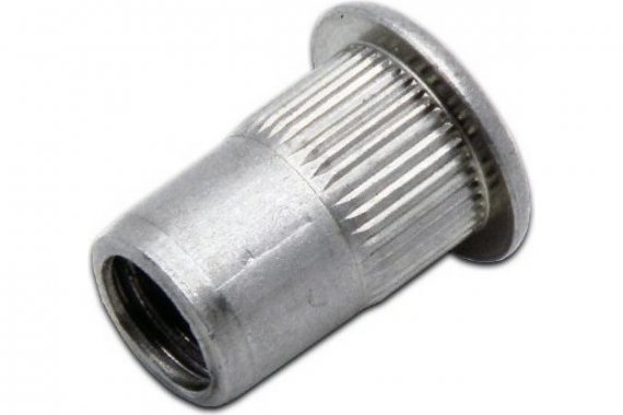 Фотография товара 'Промрукав PR08.4989 Заклепка резьбовая, стальная оцинкованная цилиндр, М4х0,7х11,6'