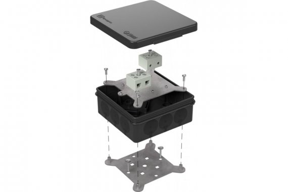 Фотография товара 'Промрукав 60-0303-9005-FR10.0-4 Коробка огнестойкая для о/п двухкомпонентная 100х100х40'