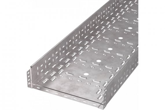 Фотография товара 'Промрукав PR16.1238 Лоток перфорированный Стандарт HDZ 400х100х3000 (1,0 мм) (6 м/уп)'