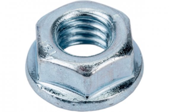 Фотография товара 'Промрукав PR08.2366 Гайка с насечкой, препятствующей откручиванию оцинкованная М6 (DIN 6923)'