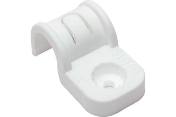 Фотография товара 'Промрукав PR13.0376 Крепеж-скоба пластиковая односторонняя в п/э d16 мм'