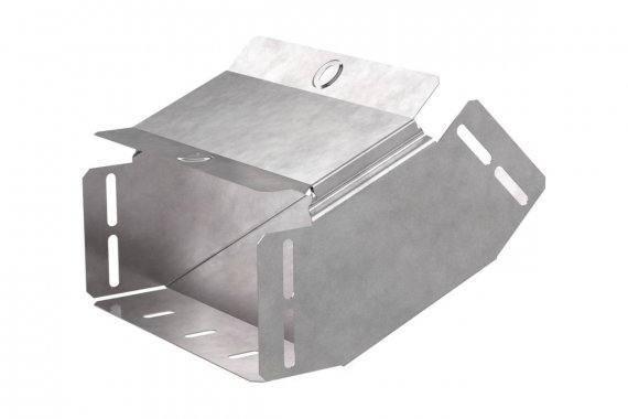 Фотография товара 'Промрукав PR16.0449 Угол вертикальный внутренний 45 градусов с крышкой Стандарт 200х100'