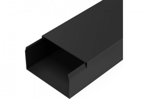 Фотография товара 'Промрукав PR03.0219 Кабель-канал черный 2-й замок в п/э 80х40 мм'