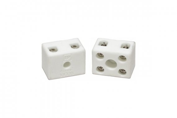 Фотография товара 'Промрукав PR08.7164 Клемма керамическая латунь 6 мм? 2 пары на 8 контактов'