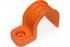 Фотография товара 'Промрукав PR13.1188 Крепеж-скоба пластиковая односторонняя для прямого монтажа атмосферостойкая оранжевая в п/э d32 мм'