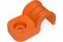 Фотография товара 'Промрукав PR13.1165 Крепеж-скоба пластиковая односторонняя для прямого монтажа атмосферостойкая оранжевая в п/э d16 мм'