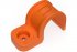 Фотография товара 'Промрукав PR13.1176 Крепеж-скоба пластиковая односторонняя для прямого монтажа атмосферостойкая оранжевая в п/э d25 мм'