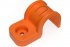Фотография товара 'Промрукав PR13.1179 Крепеж-скоба пластиковая односторонняя для прямого монтажа атмосферостойкая оранжевая в п/э d20 мм'