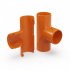 Фотография товара 'Промрукав PR13.02486 Тройник разборный оранжевый d25 мм'